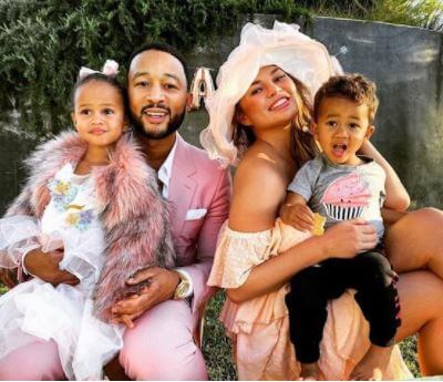 Ron Teigen's daughter Chrissy Teigen, son-in-law John Legend and grandkids